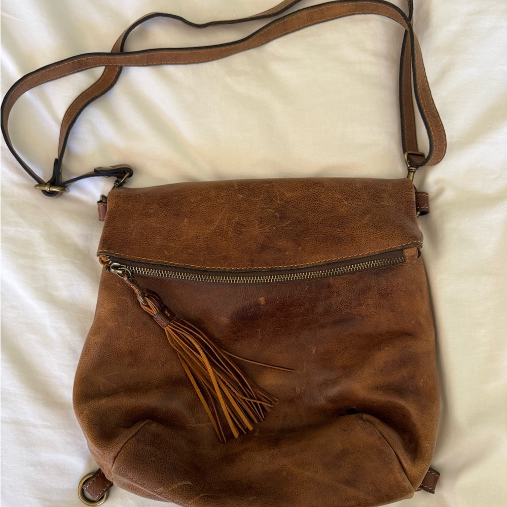 Brown Leather Crossbody Bag